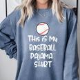 This Is My Baseball Pajama Shirt For Players Teens Boys Girl Comfort Colors Sweatshirt Denim