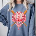 Baseball Pink Camo Ice Cream Youth Boys Girls Comfort Colors Sweatshirt Denim Baseball Pink Camo Ice Cream Youth Boys Girls Comfort Colors Sweatshirt Denim