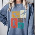 Baseball Player Collage Men Kids Coach Youth Boys Comfort Colors Sweatshirt Denim