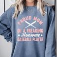 Baseball Player Pitcher Catcher Baseball Mom Mother Comfort Colors Sweatshirt Denim