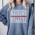 Baseball Player Raising Ballers Game Day Respect The Drip Comfort Colors Sweatshirt Denim