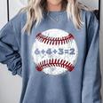 Baseball Red Stitches Sport Graphic 6432 Comfort Colors Sweatshirt Denim Baseball Red Stitches Sport Graphic 6432 Comfort Colors Sweatshirt Denim
