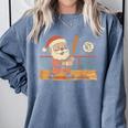 Baseball Santa 67 Christmas Xmas Boys Retro Comfort Colors Sweatshirt Denim Baseball Santa 67 Christmas Xmas Boys Retro Comfort Colors Sweatshirt Denim