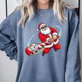 Baseball Santa 67 Christmas Xmas Pajamas Boys Comfort Colors Sweatshirt Denim Baseball Santa 67 Christmas Xmas Pajamas Boys Comfort Colors Sweatshirt Denim