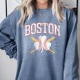 Baseball Shamrock Boston Massachusetts St Patrick’s Day Comfort Colors Sweatshirt Denim Baseball Shamrock Boston Massachusetts St Patrick’s Day Comfort Colors Sweatshirt Denim