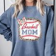 Baseball-Shirt Women Mama Mother Baseball Mom Comfort Colors Sweatshirt Denim