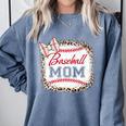 Baseball-Shirt Women Mama Mother Baseball Mom Premium Comfort Colors Sweatshirt Denim