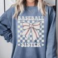 Baseball Sister Comfort Colors Sweatshirt Denim