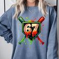 Baseball Six Seven 67 Meme Ice Cream Drip Xmas Men Women Comfort Colors Sweatshirt Denim Baseball Six Seven 67 Meme Ice Cream Drip Xmas Men Women Comfort Colors Sweatshirt Denim