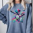 Baseball Skeleton Ice Cream Drip Baseball Boys Youth Comfort Colors Sweatshirt Denim Baseball Skeleton Ice Cream Drip Baseball Boys Youth Comfort Colors Sweatshirt Denim