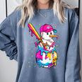 Baseball Snowman Drip Christmas Baseball Boys Men Kids Comfort Colors Sweatshirt Denim