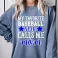 BASEBALL STAR MOM Sporty Design For Proud Baseball Moms Comfort Colors Sweatshirt Denim
