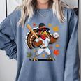 Baseball Turkey 67 Meme Thanksgiving For Boys Toddlers Kid Comfort Colors Sweatshirt Denim Baseball Turkey 67 Meme Thanksgiving For Boys Toddlers Kid Comfort Colors Sweatshirt Denim
