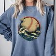 Baseball Waves Ocean Sports Baseball Fans Comfort Colors Sweatshirt Denim Baseball Waves Ocean Sports Baseball Fans Comfort Colors Sweatshirt Denim