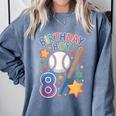 Birthday Boy 8th Birthday Baseball Comfort Colors Sweatshirt Denim Birthday Boy 8th Birthday Baseball Comfort Colors Sweatshirt Denim