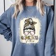 Bleached Messy Bun Game Day Vibes Baseball Mom Game Day Comfort Colors Sweatshirt Denim Bleached Messy Bun Game Day Vibes Baseball Mom Game Day Comfort Colors Sweatshirt Denim