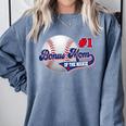 Bonus Mom Rookie Of Year 1st Birthday Baseball Theme Comfort Colors Sweatshirt Denim Bonus Mom Rookie Of Year 1st Birthday Baseball Theme Comfort Colors Sweatshirt Denim