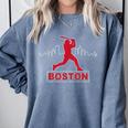 Boston Lovers Skyline Retro Baseball Heartbeat Men Women Comfort Colors Sweatshirt Denim Boston Lovers Skyline Retro Baseball Heartbeat Men Women Comfort Colors Sweatshirt Denim