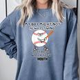 My Boy Might Not Always Swing Humors Baseball Mom Comfort Colors Sweatshirt Denim My Boy Might Not Always Swing Humors Baseball Mom Comfort Colors Sweatshirt Denim