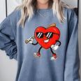Boy Valentines Day Heart Love Baseball Boys Men Kids Comfort Colors Sweatshirt Denim