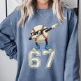 Boys Kids 67 Six Seven Sunglasses Dabbing Baseball Lover Comfort Colors Sweatshirt Denim Boys Kids 67 Six Seven Sunglasses Dabbing Baseball Lover Comfort Colors Sweatshirt Denim