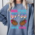 Bruh Its My 67 33 Day Of School Baseball Boys Kids 100th Day Comfort Colors Sweatshirt Denim
