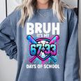 Bruh It's My 67 33 Days Of School Baseball 100 Days Smarter Comfort Colors Sweatshirt Denim Bruh It's My 67 33 Days Of School Baseball 100 Days Smarter Comfort Colors Sweatshirt Denim