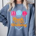 Bruh It's My Birthday Ice Cream Drip Baseball Birthday Comfort Colors Sweatshirt Denim