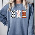 Bunny Football Baseball Sport Easter Day Comfort Colors Sweatshirt Denim Bunny Football Baseball Sport Easter Day Comfort Colors Sweatshirt Denim