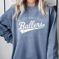 Busy Raising Ballers Baseball Mom & Parent Sports Raglan Baseball Tee Comfort Colors Sweatshirt Denim Busy Raising Ballers Baseball Mom & Parent Sports Raglan Baseball Tee Comfort Colors Sweatshirt Denim
