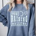 Busy Raising Ballers Graphic For Baseball Moms Comfort Colors Sweatshirt Denim Busy Raising Ballers Graphic For Baseball Moms Comfort Colors Sweatshirt Denim