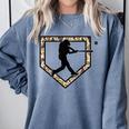 Camo Home Plate Camouflage Baseball Batter Youth Boys Comfort Colors Sweatshirt Denim Camo Home Plate Camouflage Baseball Batter Youth Boys Comfort Colors Sweatshirt Denim