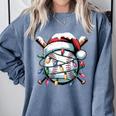 Christmas Baseball Boy Youth Kid Men Santa Hat Xmas Baseball Comfort Colors Sweatshirt Denim