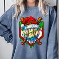 Christmas Baseball Ice Cream Drip Santa Baseball Player Kids Comfort Colors Sweatshirt Denim Christmas Baseball Ice Cream Drip Santa Baseball Player Kids Comfort Colors Sweatshirt Denim