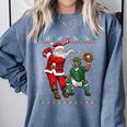 Christmas Santa Baseball Ugly Sweater Comfort Colors Sweatshirt Denim Christmas Santa Baseball Ugly Sweater Comfort Colors Sweatshirt Denim