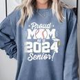 Class Of 2024 Senior Year Baseball Mom Senior 2024 Comfort Colors Sweatshirt Denim