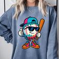 Cool Baseball Drip For Boys Ice Cream Drip Baseball Kids Comfort Colors Sweatshirt Denim Cool Baseball Drip For Boys Ice Cream Drip Baseball Kids Comfort Colors Sweatshirt Denim