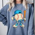 Cool Drip Baseball Shirt Youth Baseball Drip Comfort Colors Sweatshirt Denim