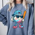 Cool Ice Cream Drip Baseball Drip For Boys Sports Kids Comfort Colors Sweatshirt Denim