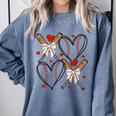 Coquette Bow XOXO Baseball Lover Heart Valentine Game Day Comfort Colors Sweatshirt Denim Coquette Bow XOXO Baseball Lover Heart Valentine Game Day Comfort Colors Sweatshirt Denim