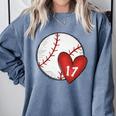 Custom Baseball Mom Number 17 Heart For Mom Mommy Premium Comfort Colors Sweatshirt Denim Custom Baseball Mom Number 17 Heart For Mom Mommy Premium Comfort Colors Sweatshirt Denim