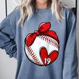 Custom Baseball Mom Number 19 Heart For Mom Mommy Raglan Baseball Tee Comfort Colors Sweatshirt Denim