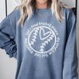 Custom Hustle Tball Tee Ball Mama Baseball Mom Comfort Colors Sweatshirt Denim