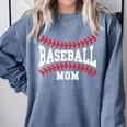 Cute Baseball Mom Laces Little League Women's Mother's Day Comfort Colors Sweatshirt Denim