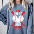 Cute Baseball Mom Out Of Your League Mommy Sports Players Premium Comfort Colors Sweatshirt Denim