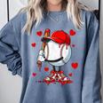 Cute Dripping Baseball Lover Valentines Day Boys Kids Comfort Colors Sweatshirt Denim Cute Dripping Baseball Lover Valentines Day Boys Kids Comfort Colors Sweatshirt Denim