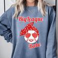 Cute Love Baseball BigLeague Babe Hot Baseball Mom Comfort Colors Sweatshirt Denim