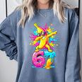 Dabbing Banana 67 Drip Baseball Drip Six Seven Joke Premium Tri-Blend Comfort Colors Sweatshirt Denim