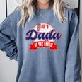 Dada Rookie Of Year 1st Birthday Baseball Theme Matching Comfort Colors Sweatshirt Denim