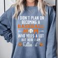 I Didn't Plan On Becoming a Baseball Mom Comfort Colors Sweatshirt Denim